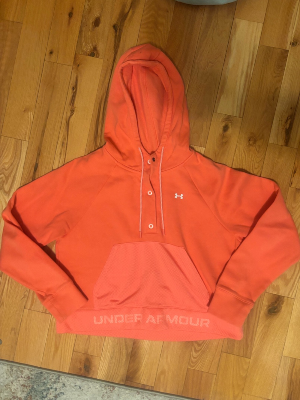 Under Armour Coral-Orange Hooded Pullover